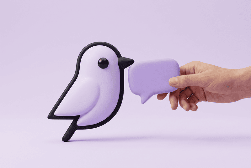 Storebird human handoff — the Storebird mascot handing a live chat conversation over to a human hand